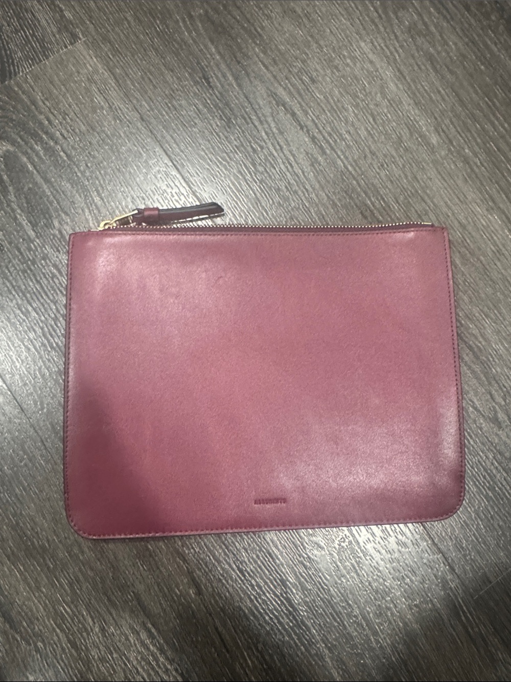 AllSaints Leather Pouch in Dusty Rose